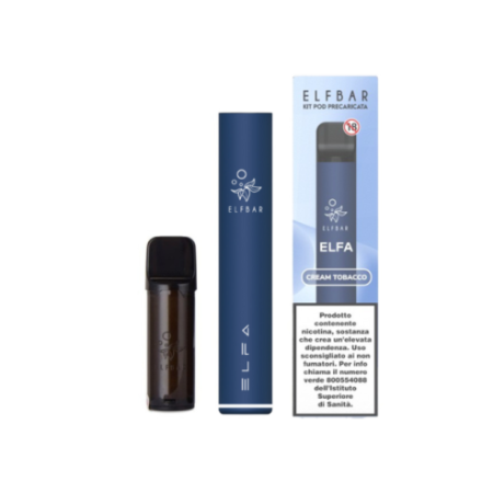 ELFBAR ELFA DEVICE + POD CREAM TOBACCO - 20 MG/ML