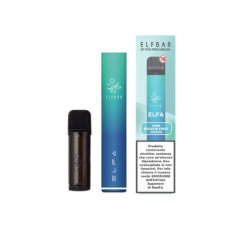 ELFBAR ELFA DEVICE + POD KIWI PASSION FRUIT GUAVA - 20 MG/ML