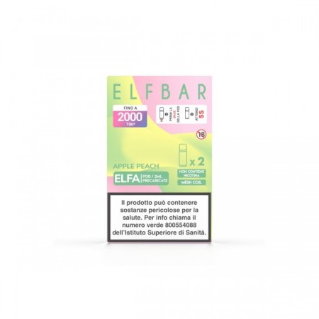 ELFBAR ELFA 2ML PREFILLED POD APPLE PEACH (2 PEZZI) - 0 MG/ML