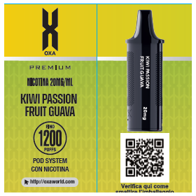 POD OXA 1200 S KIWI PASSION FRUIT GUAVA