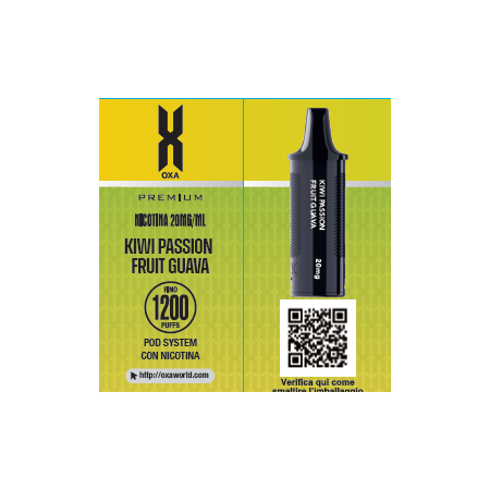 POD OXA 1200 S KIWI PASSION FRUIT GUAVA
