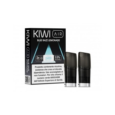 KIWI AIR 2PZ POD - BLUE RAZZ LEMONADE - 20 MG - TPD IT