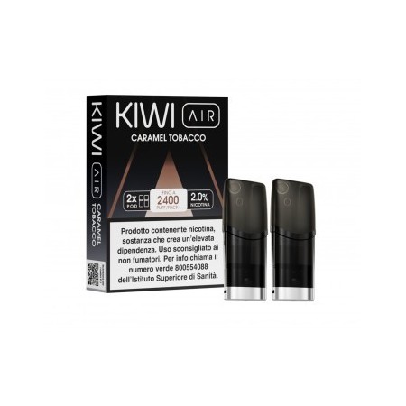 KIWI AIR 2PZ POD - CARAMEL TOBACCO - 20 MG - TPD IT