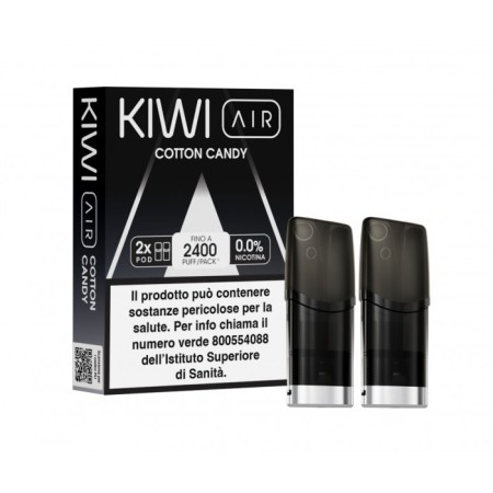 KIWI AIR 2PZ POD - COTTON CANDY - 0 MG - TPD IT