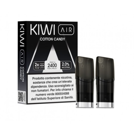 KIWI AIR 2PZ POD - COTTON CANDY - 20 MG - TPD IT