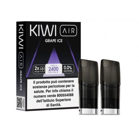 KIWI AIR 2PZ POD - GRAPE ICE - 0 MG - TPD IT