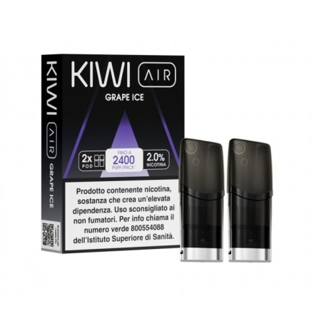 KIWI AIR 2PZ POD - GRAPE ICE - 20 MG - TPD IT