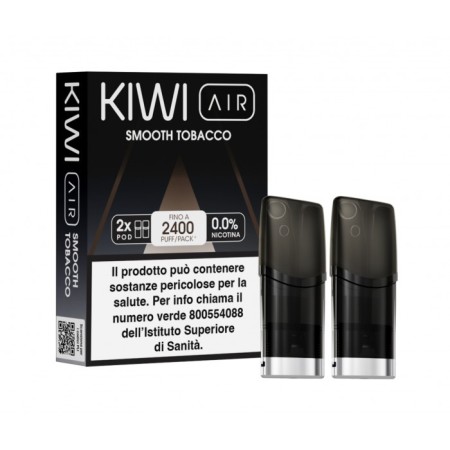 KIWI AIR 2PZ POD - SMOOTH TOBACCO - 0 MG - TPD IT