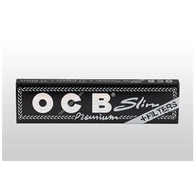 CARTINA OCB LUNGA NERA PREMIUM SLIM + TIPS 32x 64