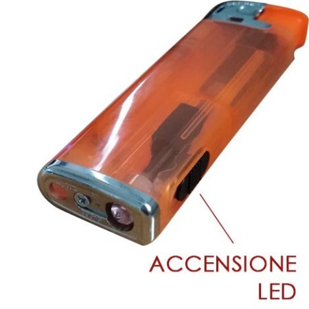 ACCENDINO UNILIGHT NORM. PIEZO RIC. TRASP. COLOR. LED (C50) 1PZ