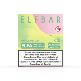 ELFBAR ELFA 2ML PREFILLED POD APPLE PEACH (2 PEZZI)