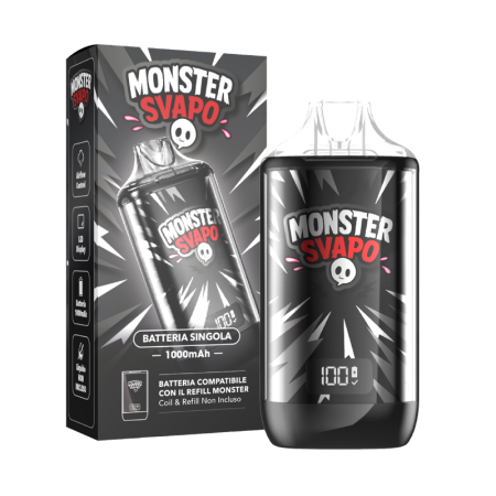 Dispositivo Monster Svapo - Batteria Ricaricabile (Colore: Black)